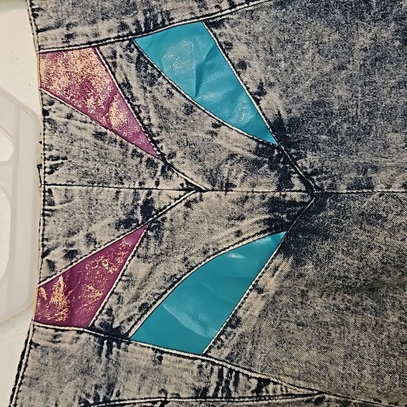 Marie St. Mone't Flare Acidwashed Skirt 80s. - Picture 2 of 8